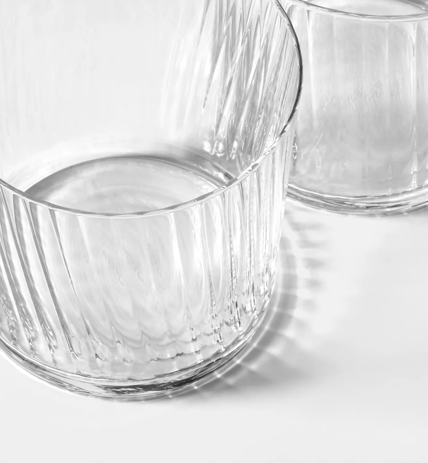 Krosno Mixology drikkeglas 410 ml ribbet klart
