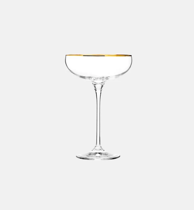 Krosno Harmony champagneglas 280 ml guldkant