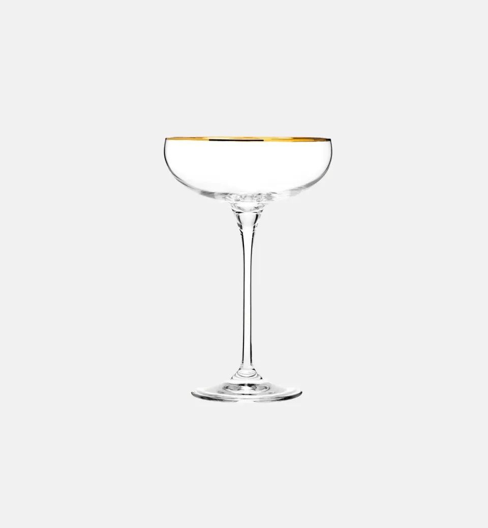 Krosno Harmony champagneglas 280 ml guldkant