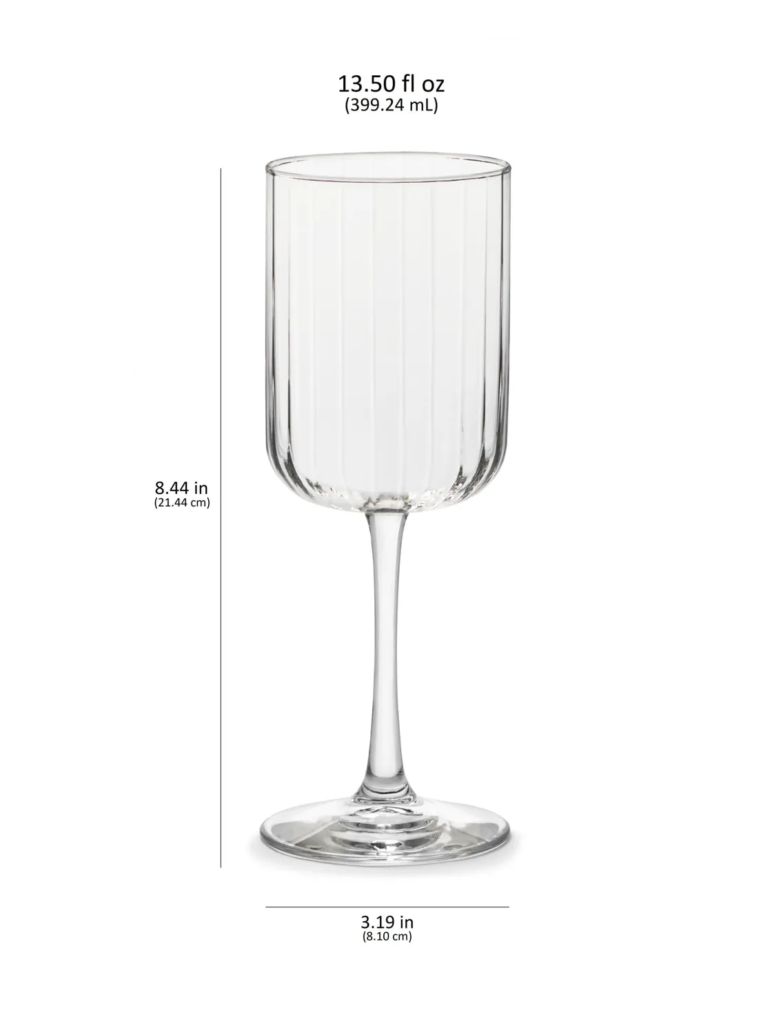 Libbey Paneled vinglas 4 stk 400 ml riflet glas
