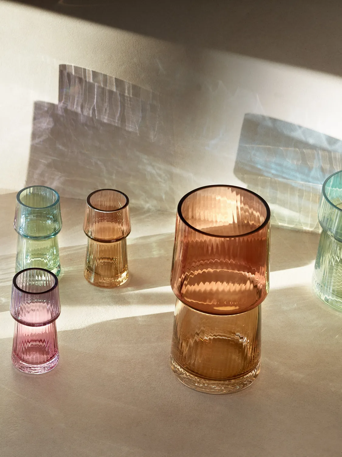 LSA Gems vase lanterne glas tofarvet