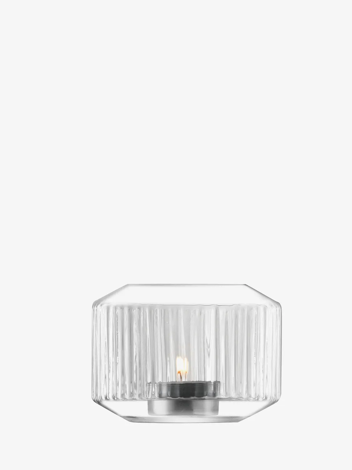 LSA Rotunda fyrfadsstage vase glas ribbet