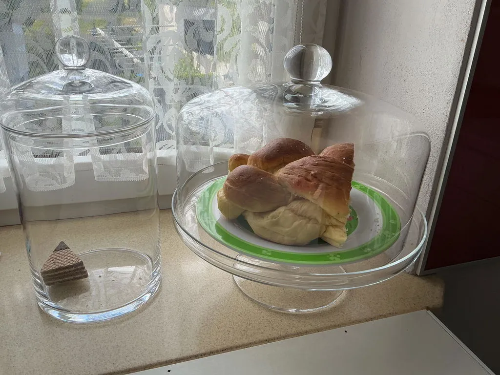 Krosno kageglas med låg krystal klar