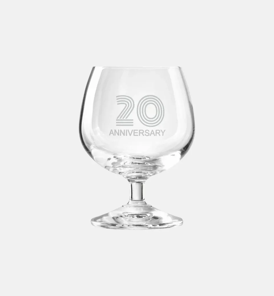 Krosno 20 Anniversary cognacglas 230 ml hvidt tryk