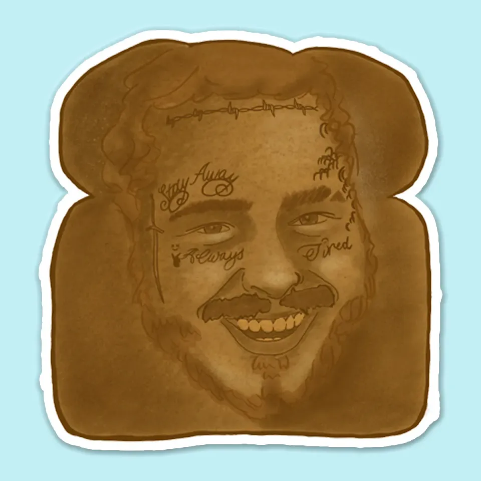 Mugsby Toast Malone klistermærke vinyl sjov kat
