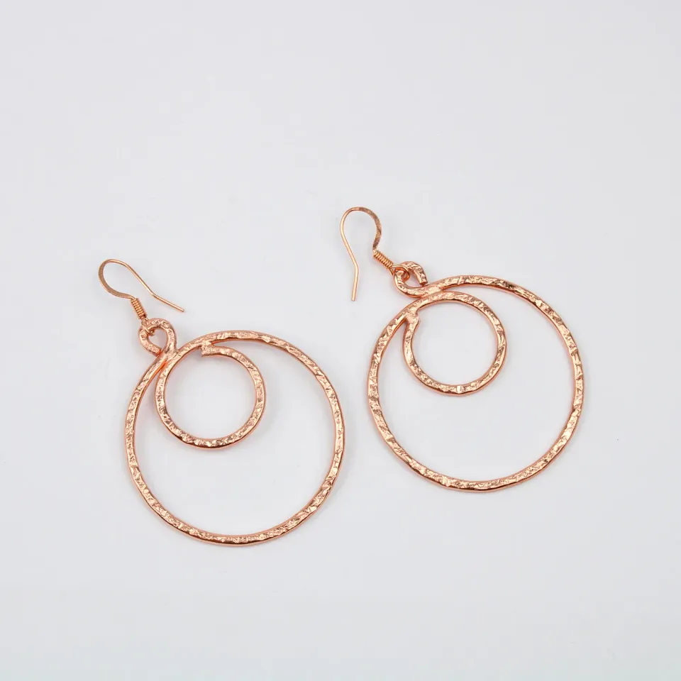 El'Cobre Design 7 kobberøreringe håndlavet