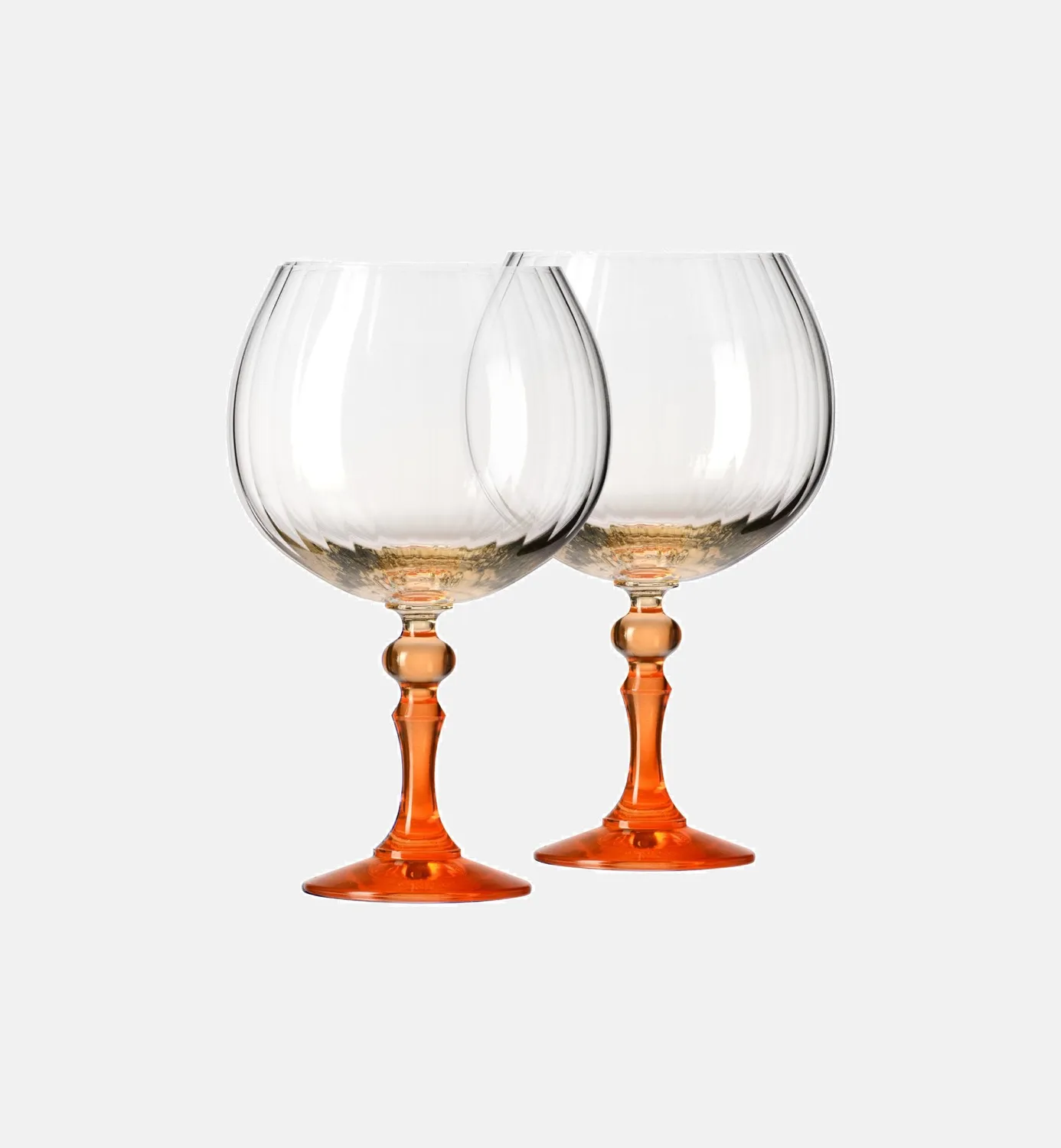 Krosno Ombré ginglas 660 ml orange stilk riflet