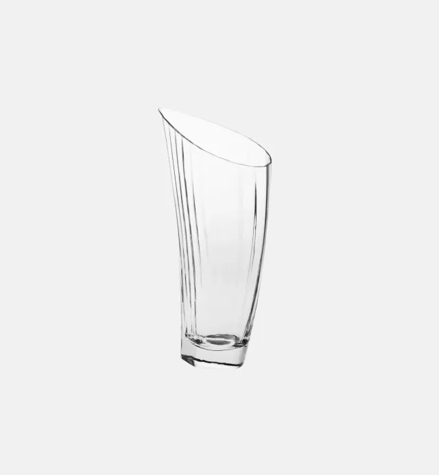 Krosno Modern stor vase 45 cm ribbet glas