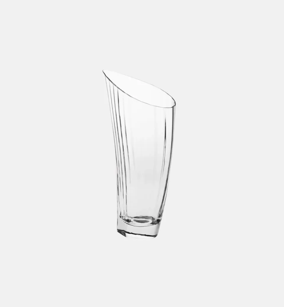 Krosno Modern stor vase 45 cm ribbet glas