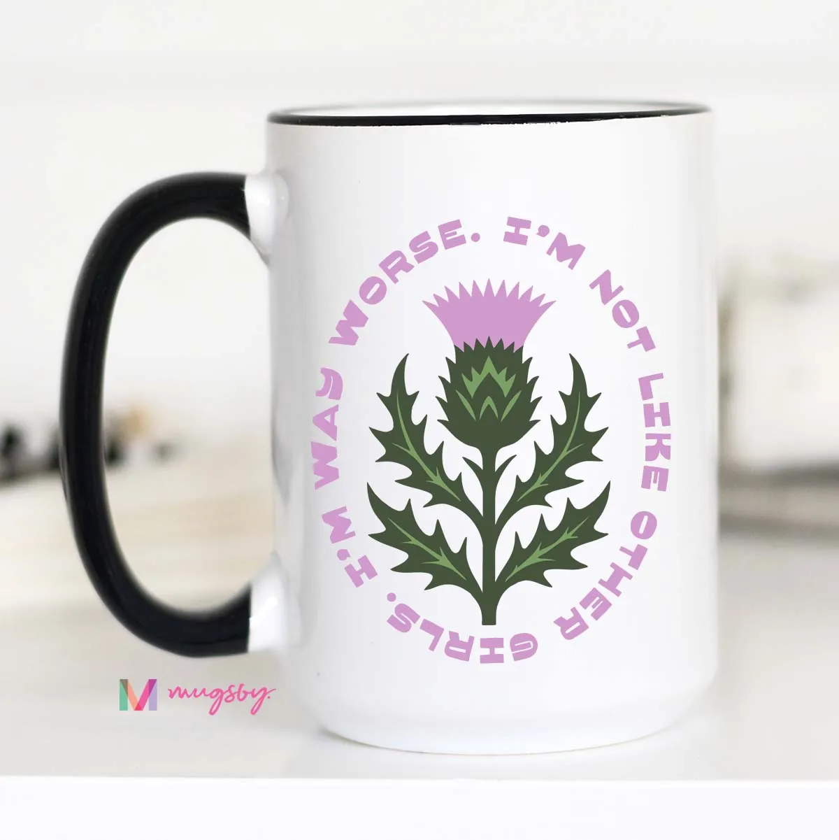 Mugsby Not Like Other Girls krus 325 ml hvid