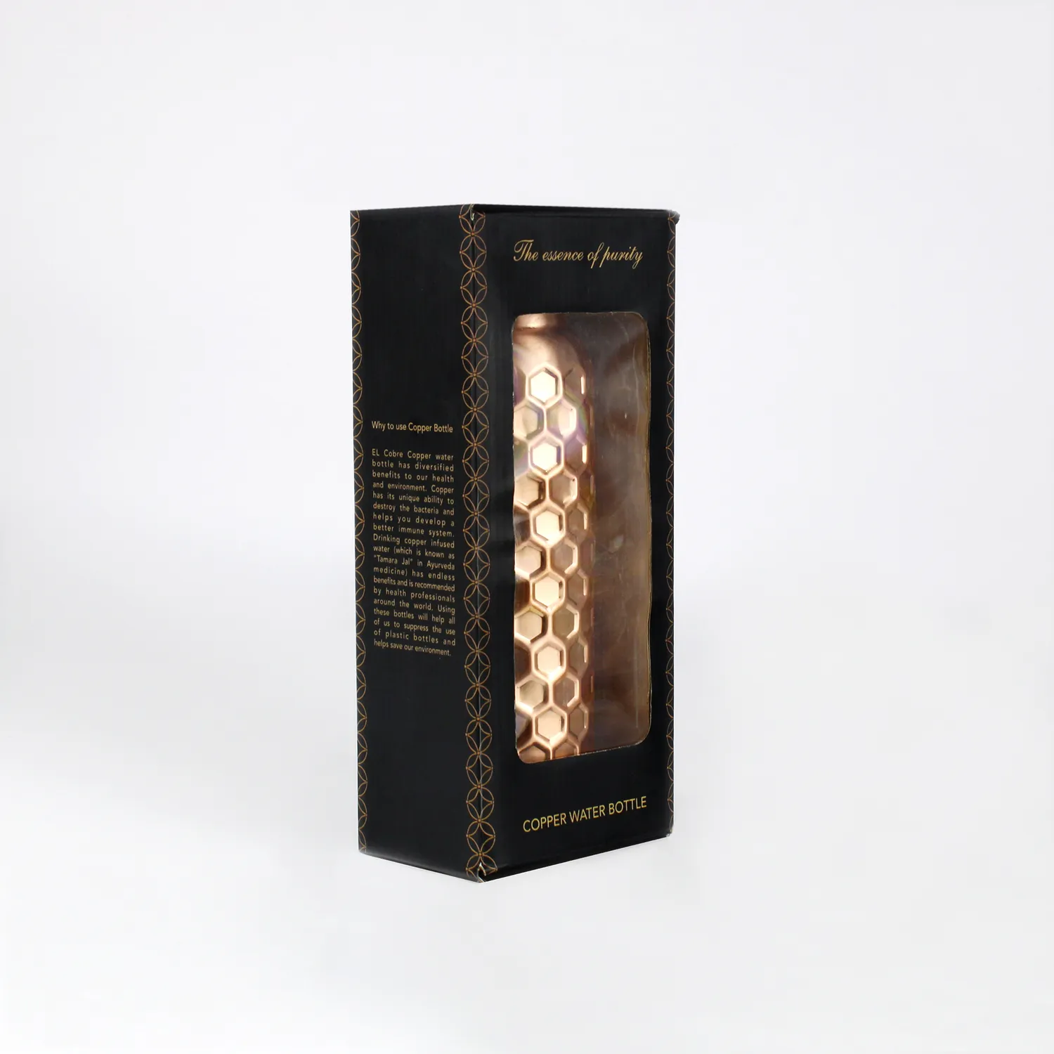 El'Cobre Premium Diamond kobberflaske 1000 ml hamret