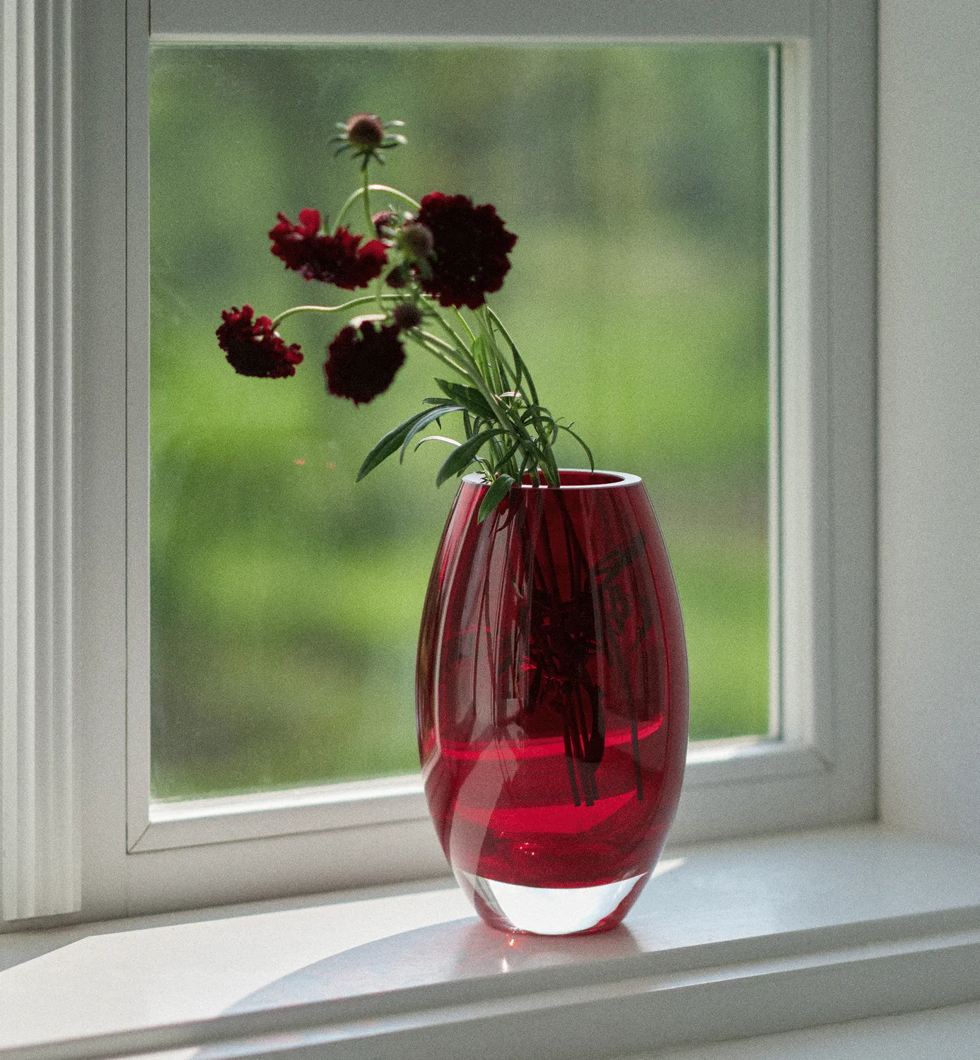 Krosno Heritage Bullet vase 23,5 cm rubin