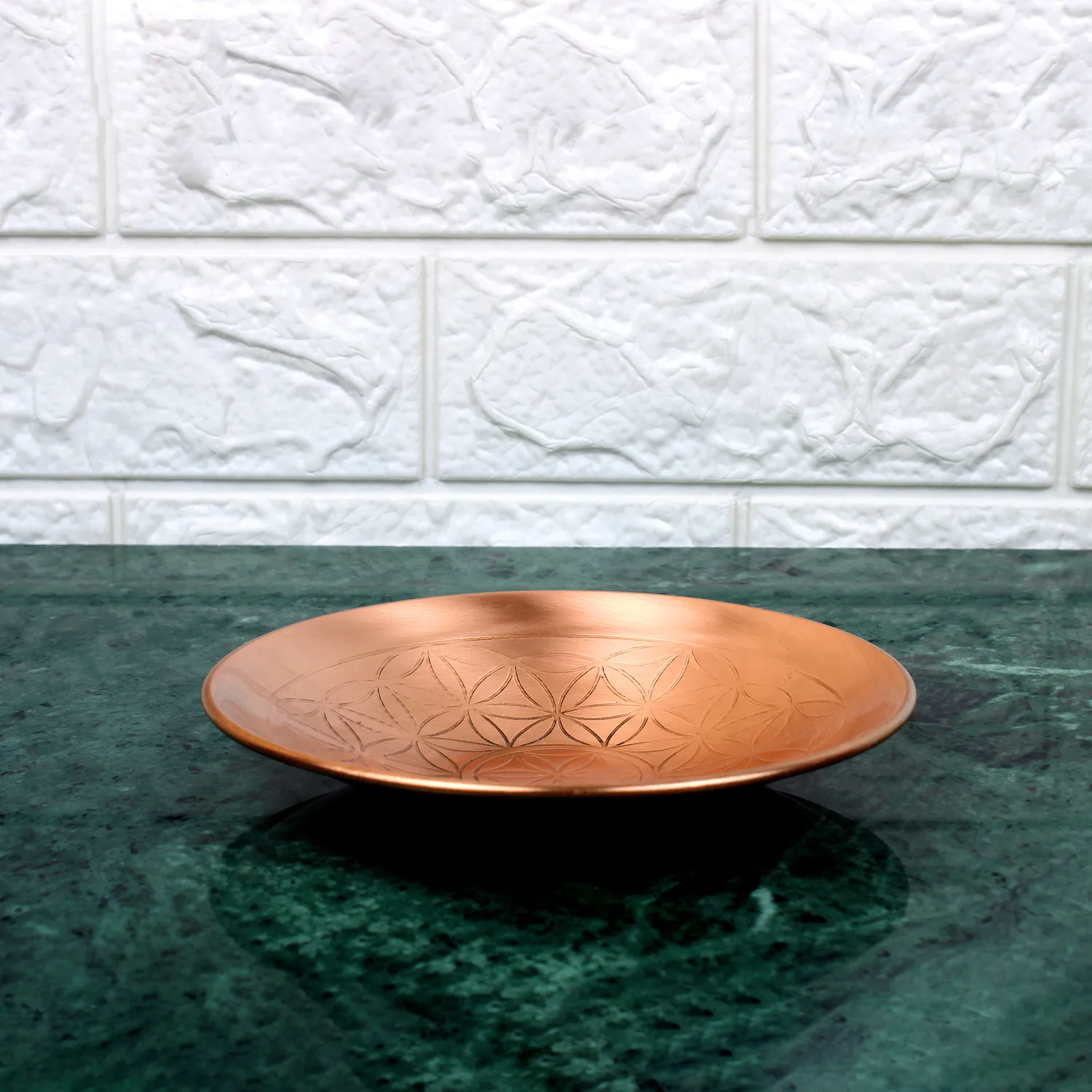 El'Cobre Flower of Life opladerplade kobber 6 Inches