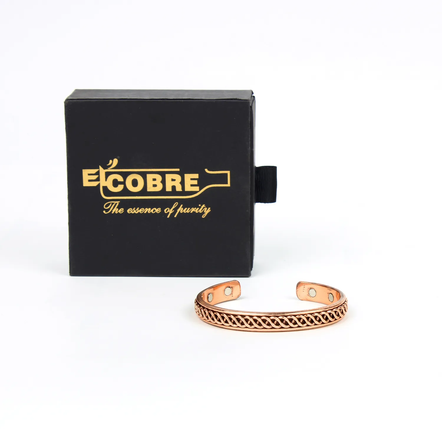 El'Cobre Design 32 kobberarmbånd magnet gaveæske