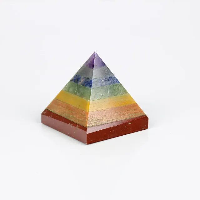 El'Cobre 7 Chakra Crystal Pyramid krystalpyramide 7 sten