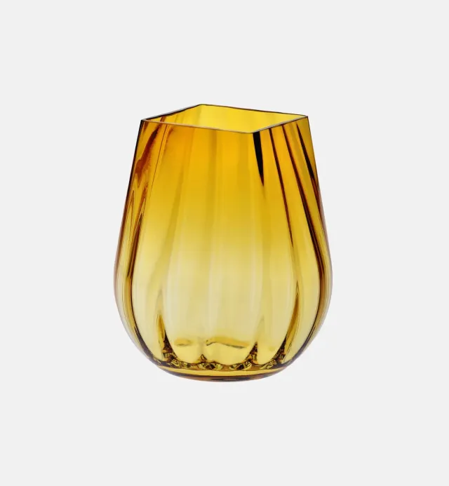 Krosno vase 25,5 cm rav riflet glas