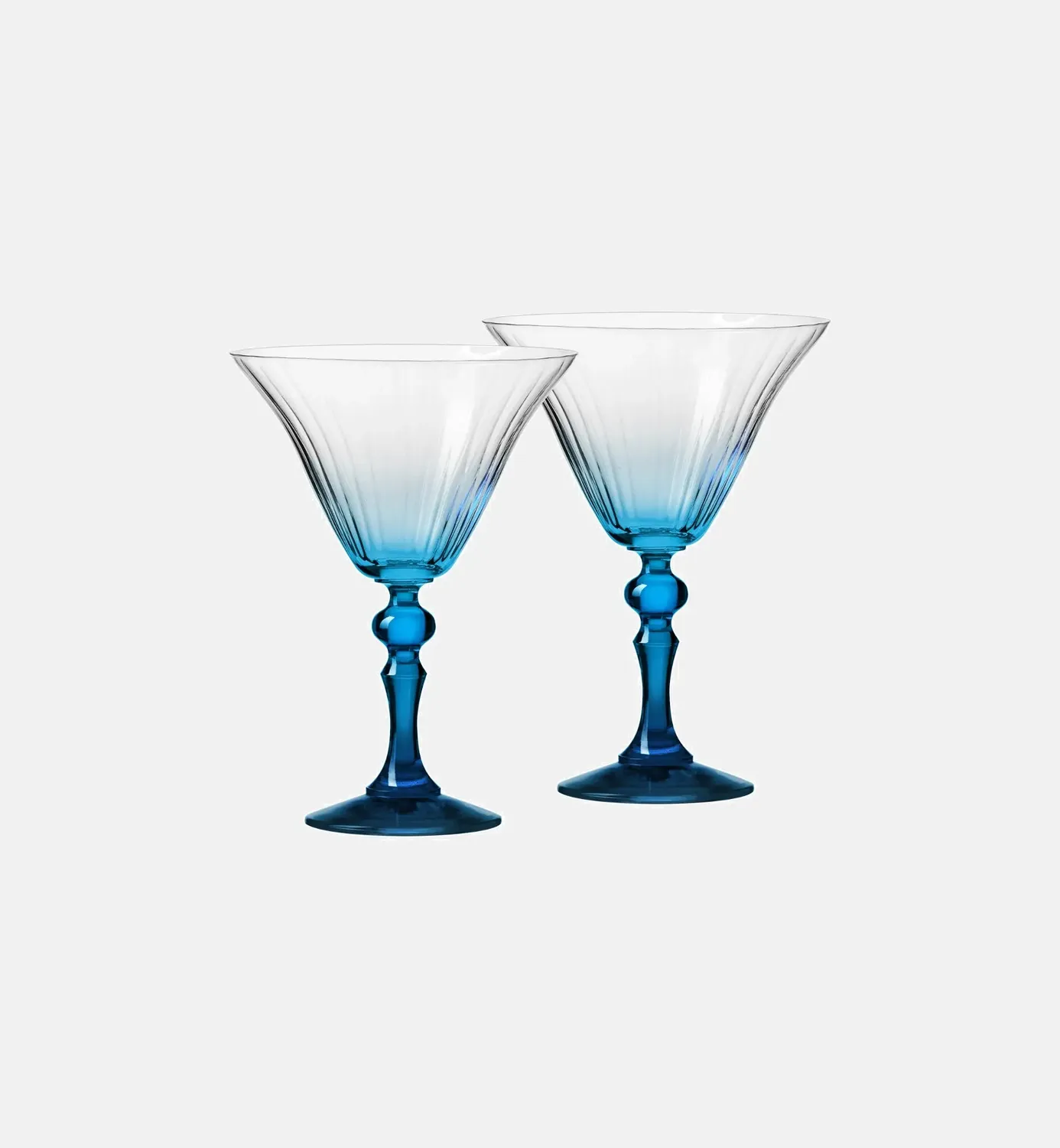 Krosno Ombré Bubble martiniglas 170 ml turkis
