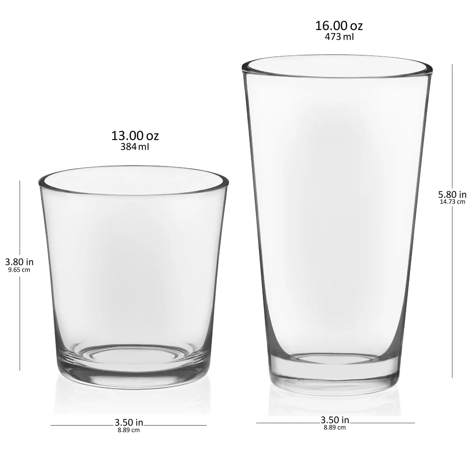 Libbey Preston drikkeglas sæt 16 dele klart glas