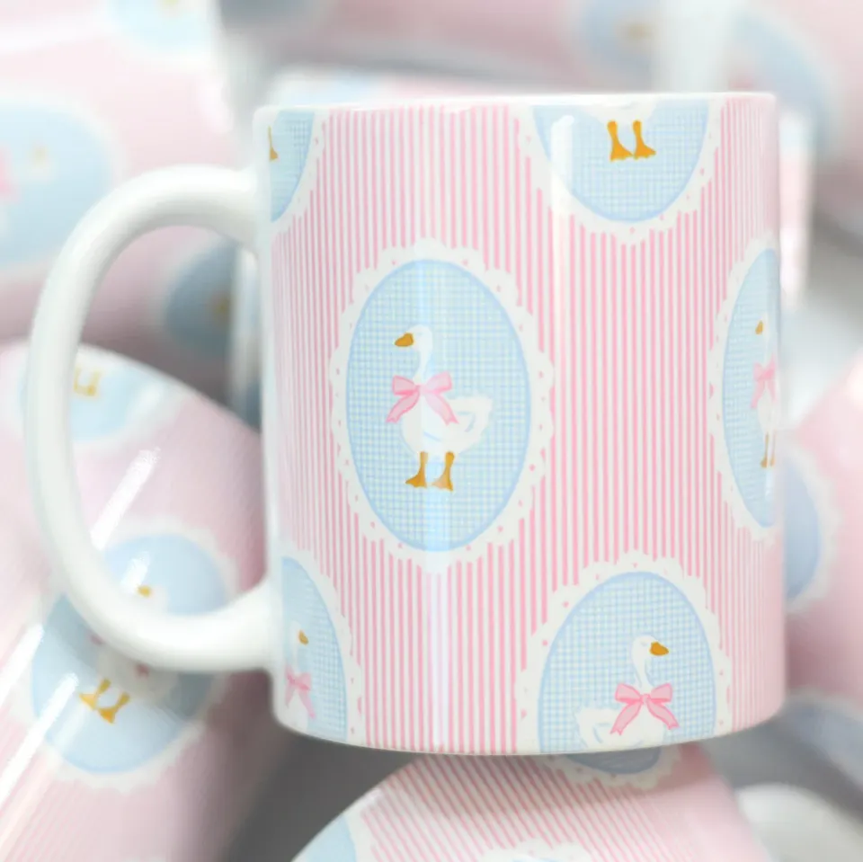 Mugsby Seersucker Coquette Goose krus 325 ml keramik