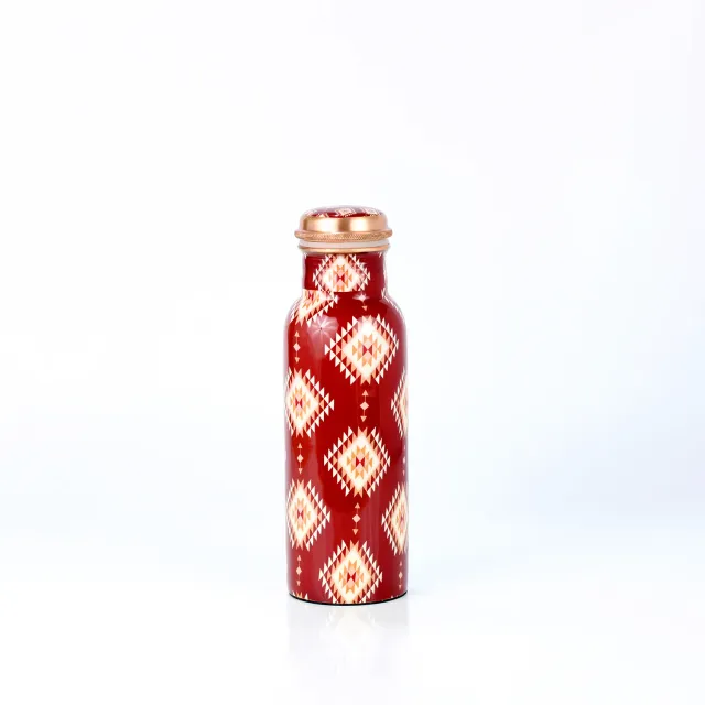 El'Cobre Limited Edition Red Checks kobberflaske 700 ml rødternet