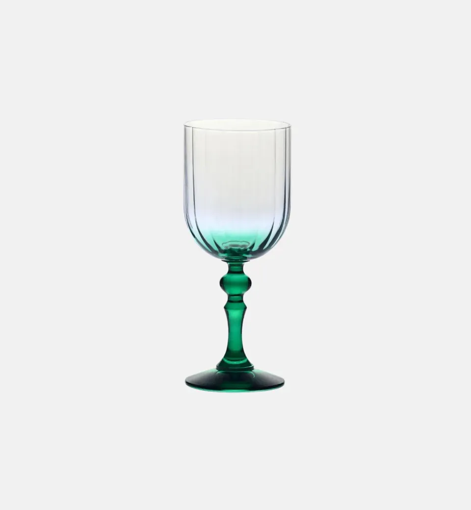 Krosno Ombré vinglas 300 ml mørkegrøn stilk