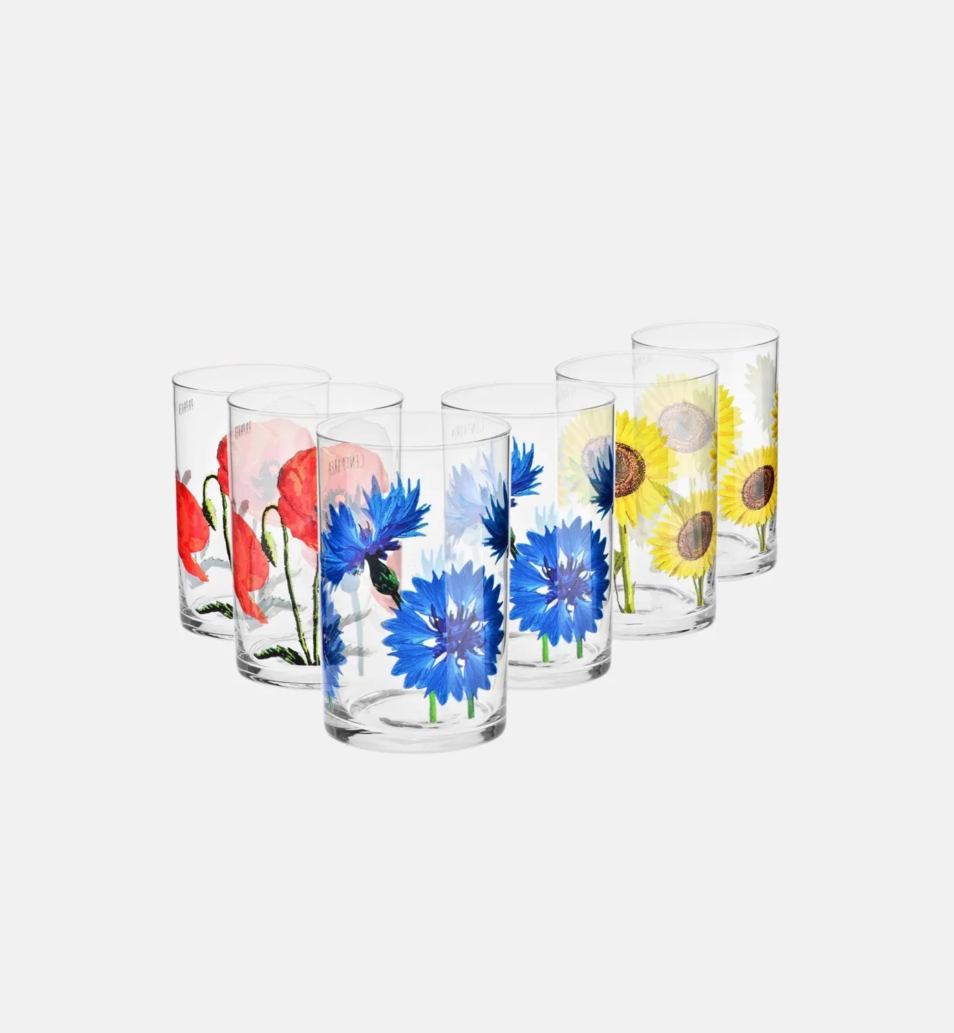 Krosno Bloom drikkeglas 250 ml 6 stk blomster