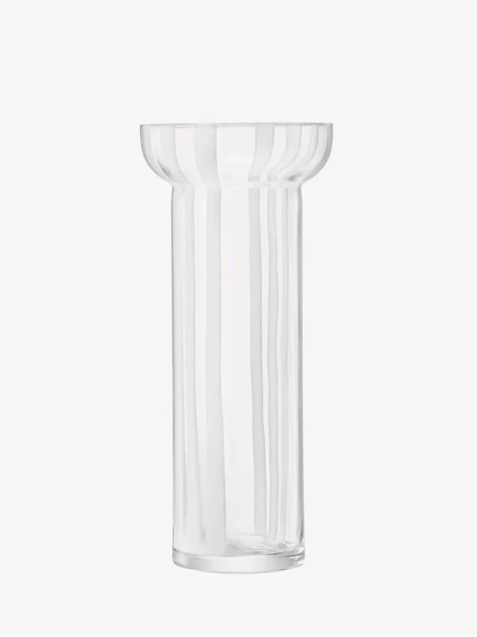 LSA Stripe vase mundblæst glas hvid striber