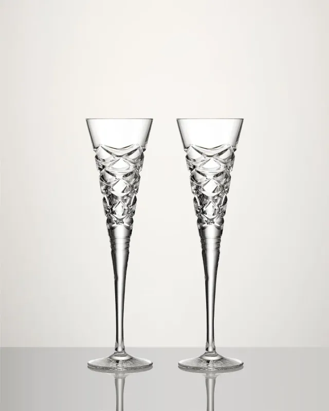 Waterford Winter Wonders champagneglas 2 stk pinecone