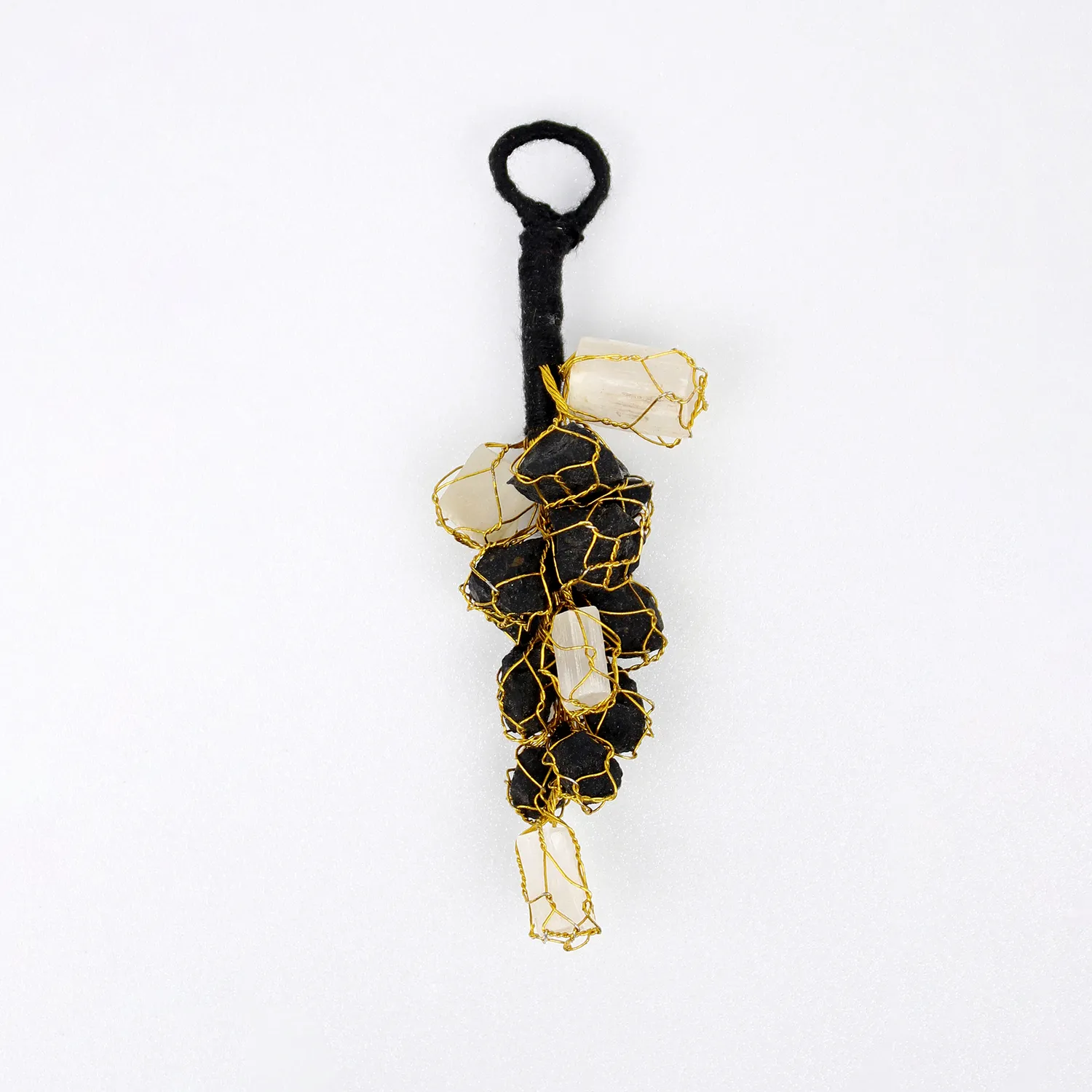 El'Cobre Black Tourmaline Selenite dørhæng sort beskyttelse