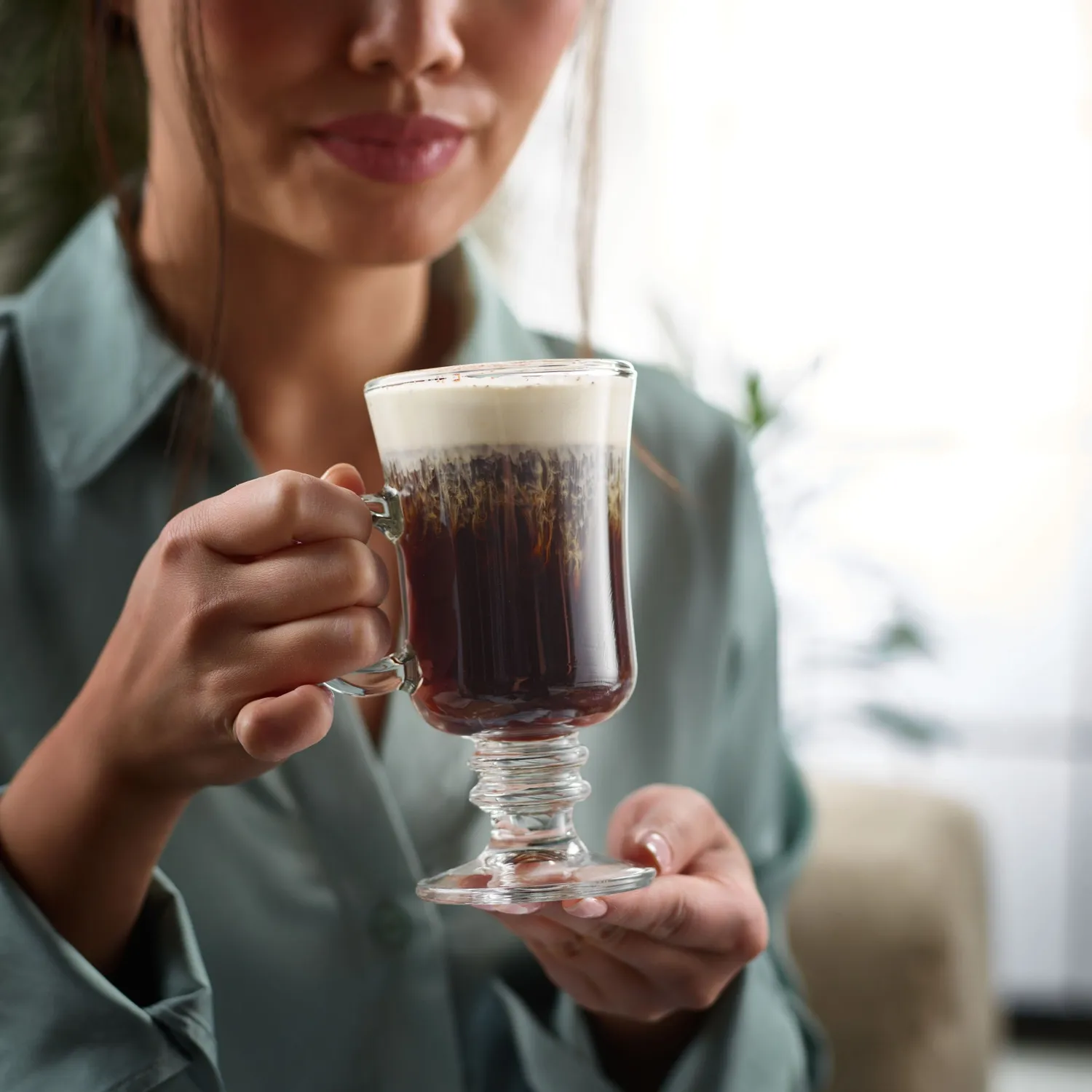 Libbey Irish Coffee krus glas 4 stk 251 ml klart med hank