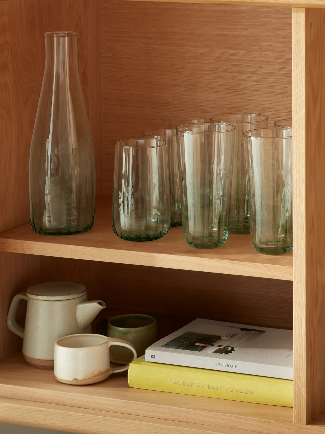 LSA Mia highball glas 4 stk genbrugsglas riflet