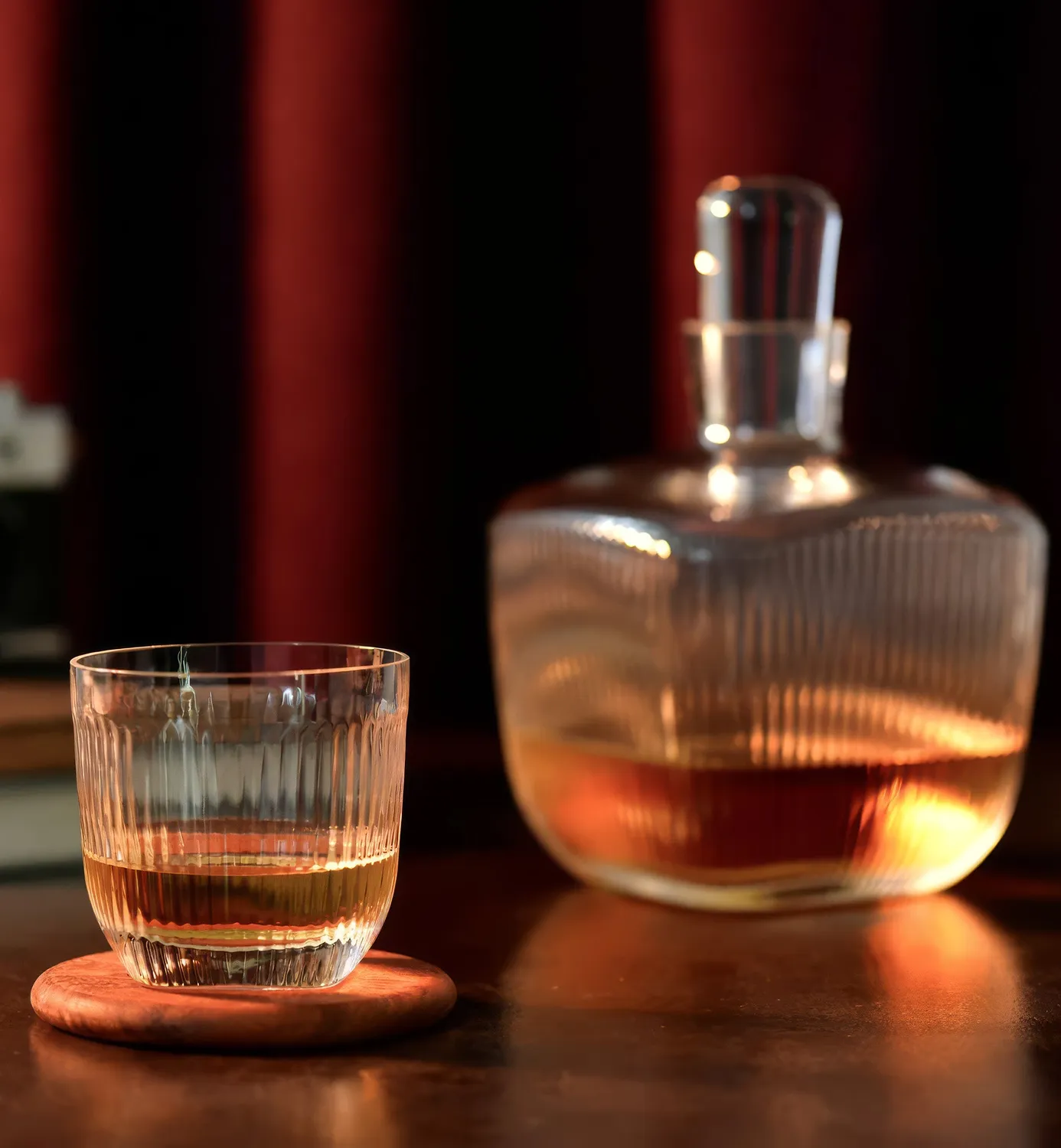 Krosno Gentleman whiskysæt 3 dele riflet glas