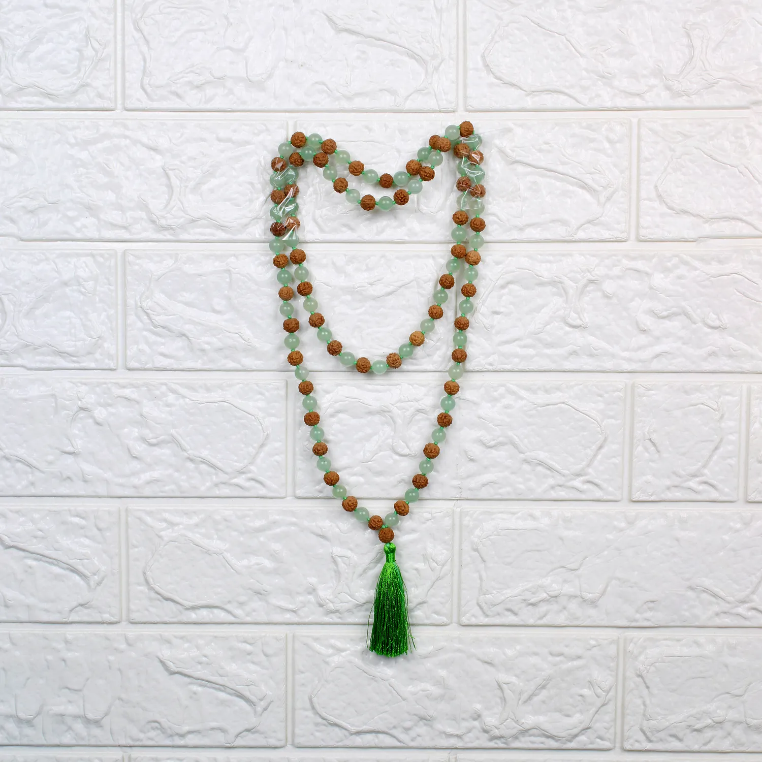 El'Cobre Rudraksha Green Aventurine malakæde 8 mm