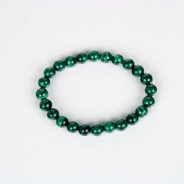 El'Cobre Malachite krystalarmbånd 8mm grøn