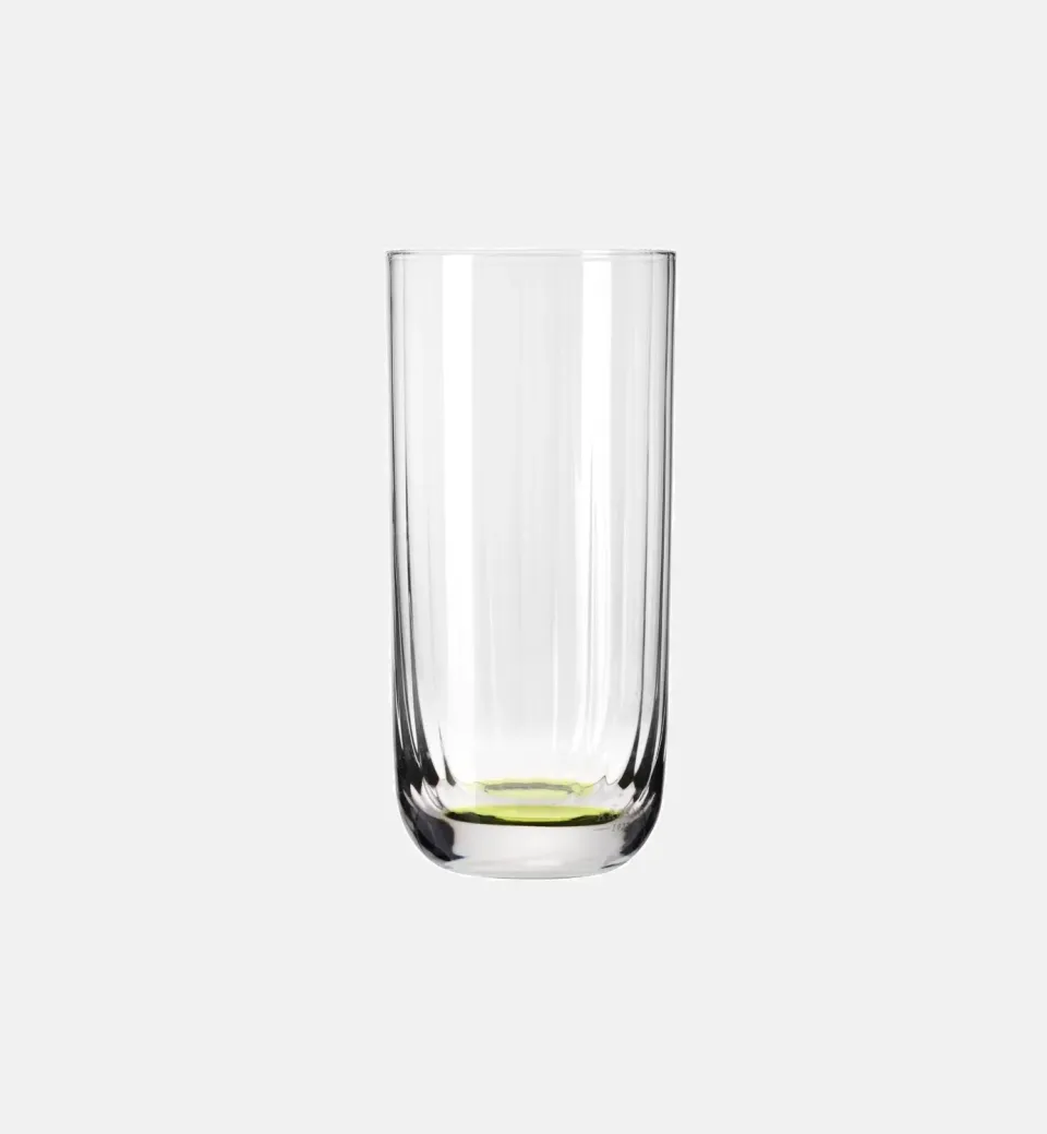 Krosno Bubble vandglas 360 ml grøn riflet krystal