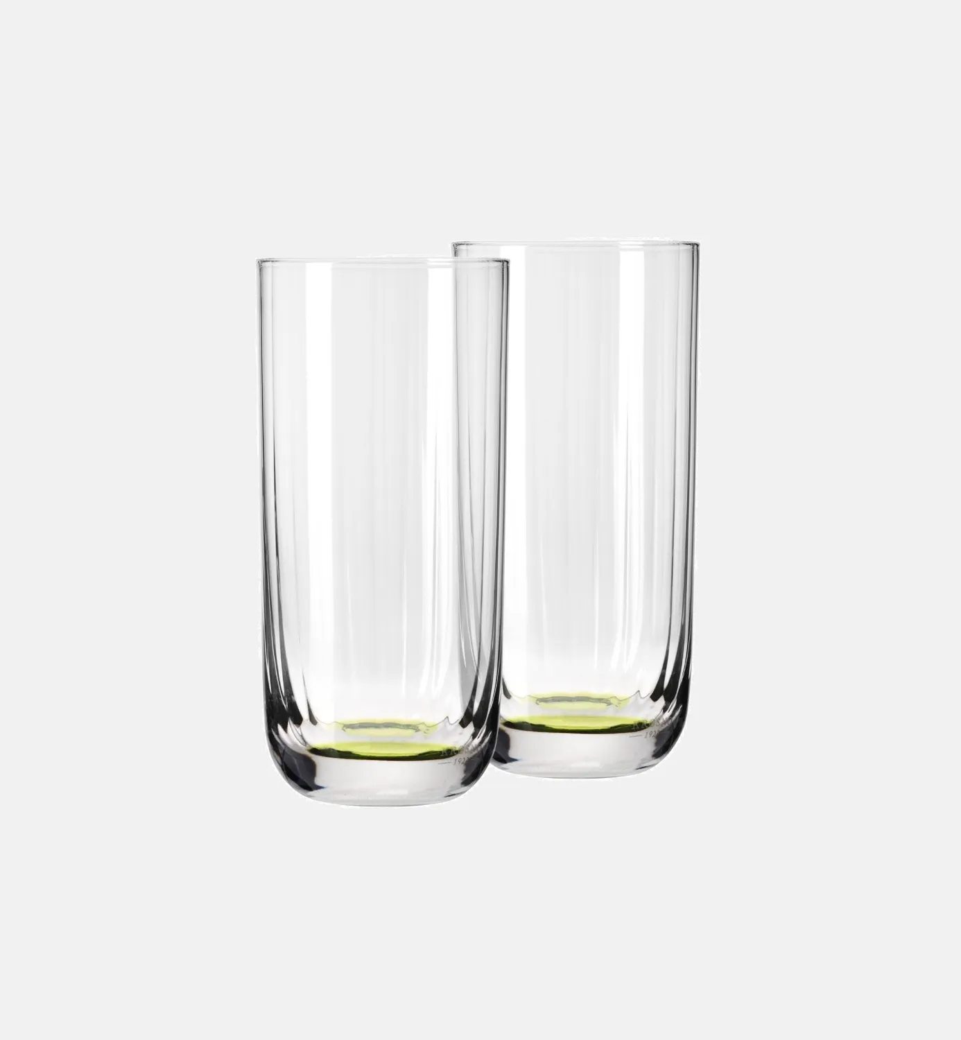 Krosno Bubble vandglas 360 ml grøn riflet krystal