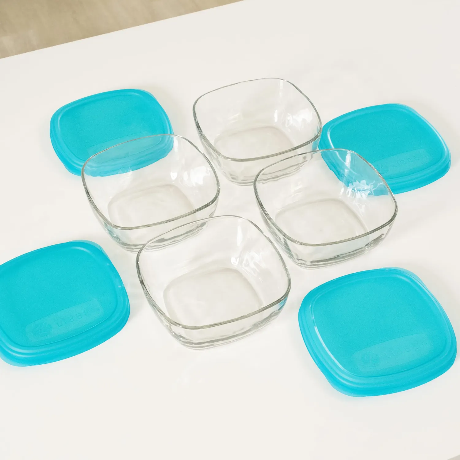 Libbey Serve It glasskåle 1,4 L sæt 8 med låg