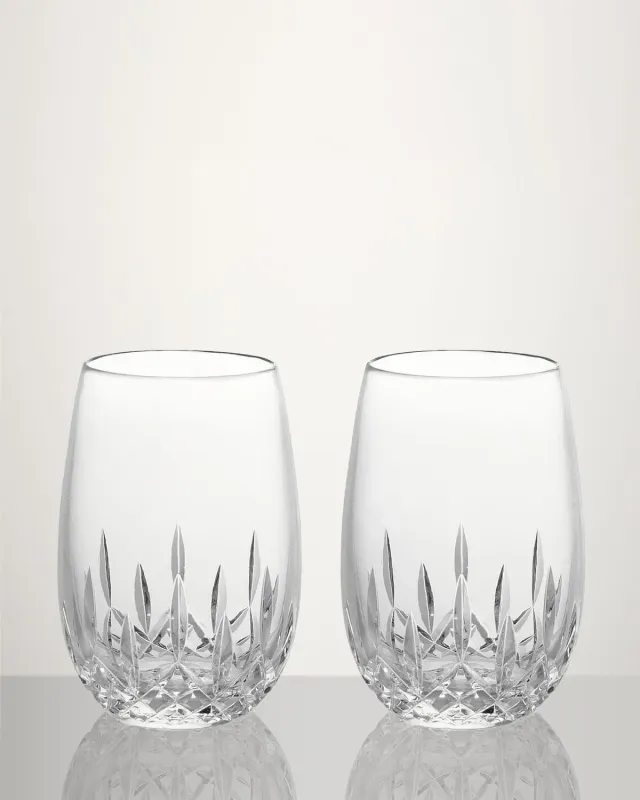 Waterford Lismore Essence hvidvinsglas uden stilk 2 stk
