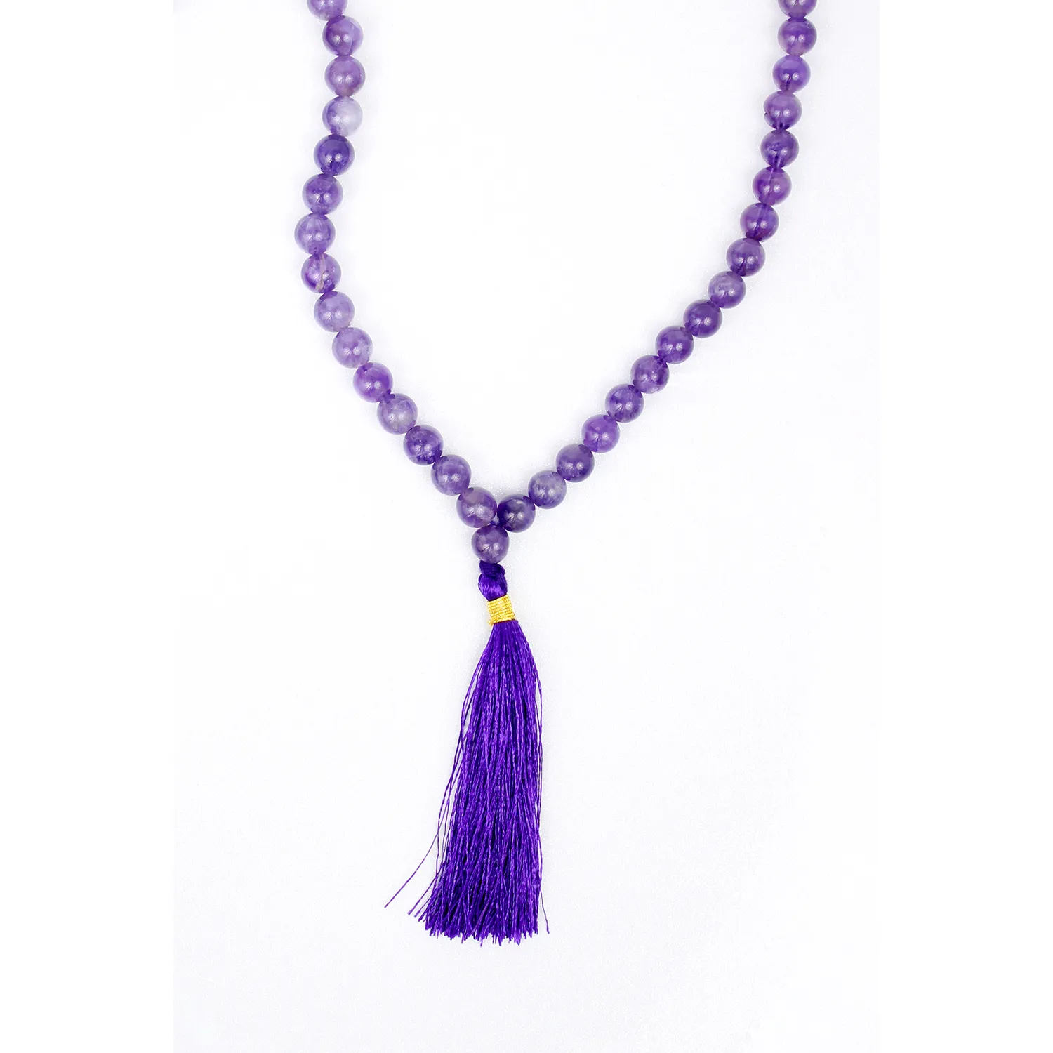 El'Cobre Amethyst mala halskæde meditation lilla