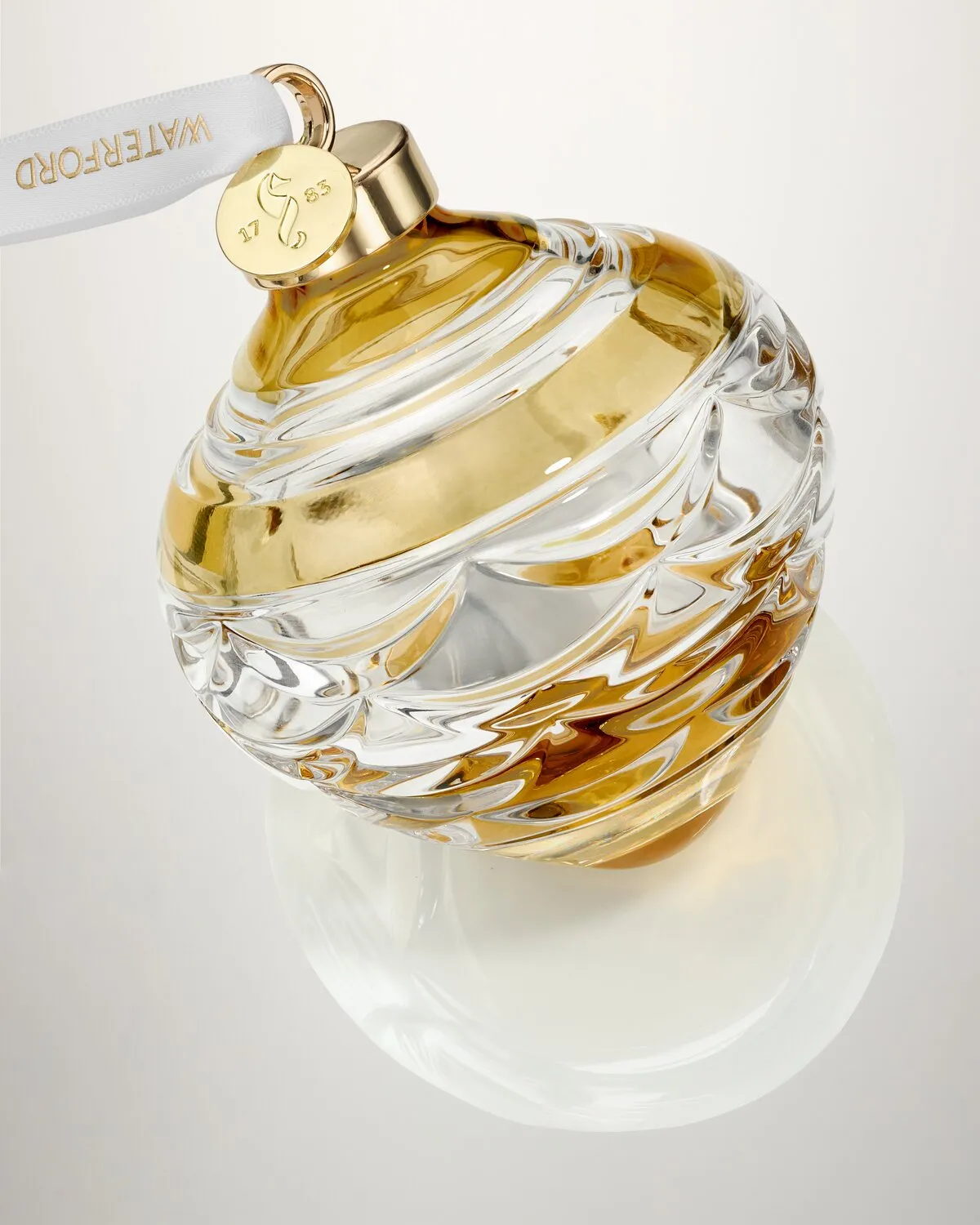Waterford Winter Wonders grankogle julekugle krystal guld samler