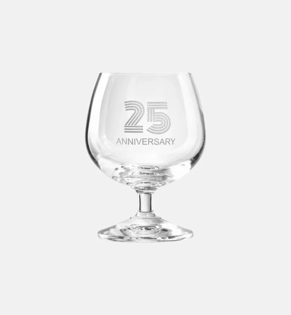 Krosno 25 Anniversary cognacglas 230 ml sølvtryk