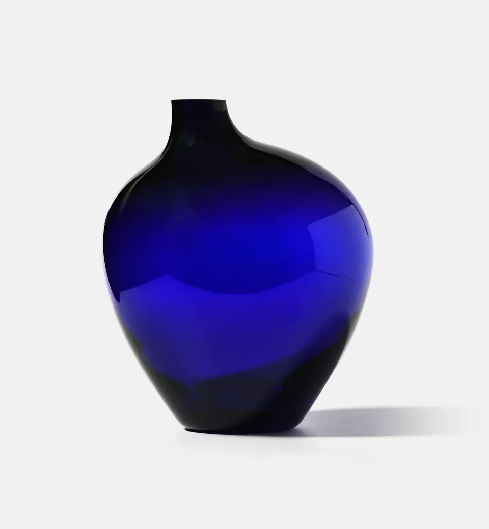 Krosno Pebble 2017 vase 30 cm kobolt