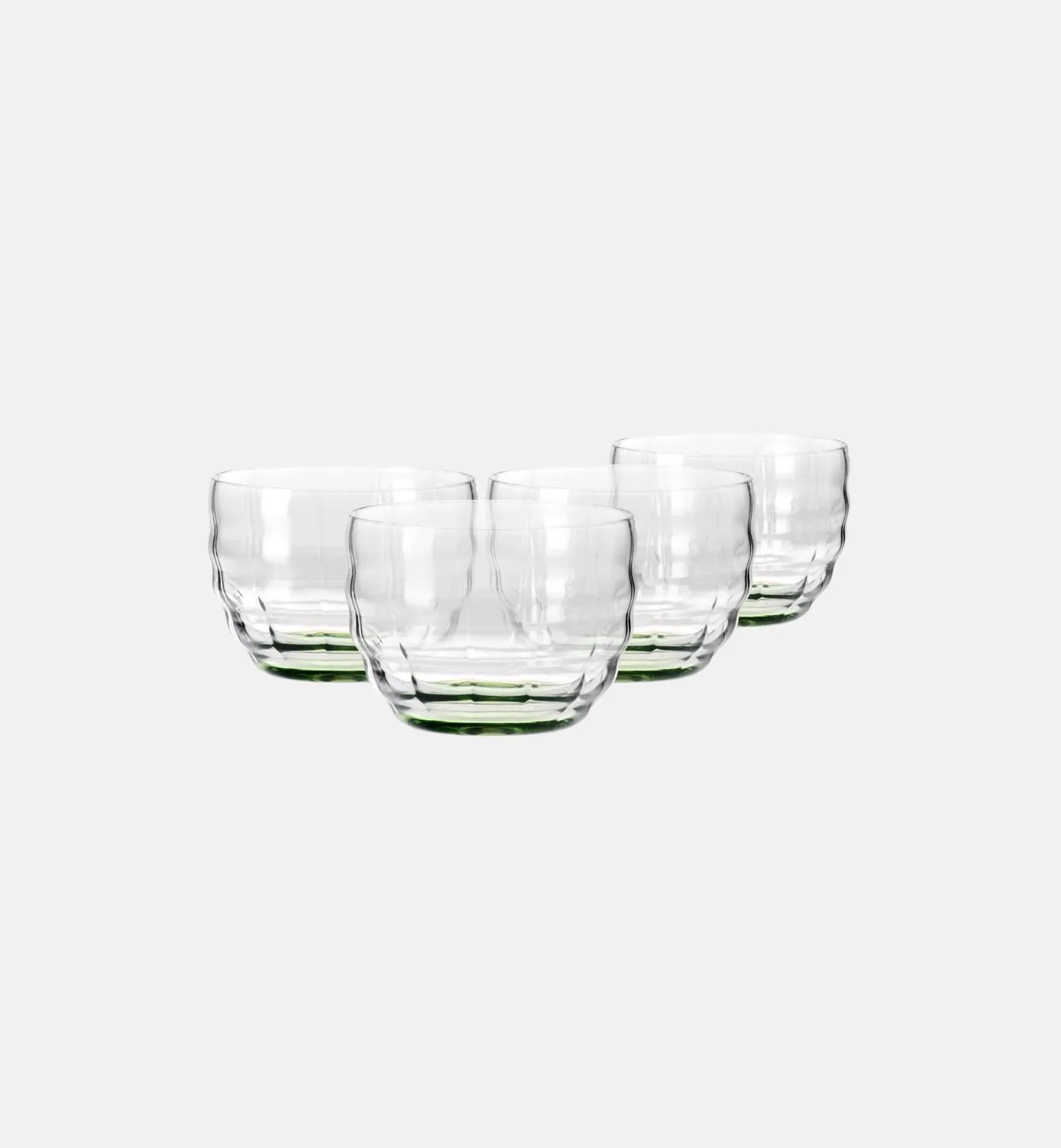 Krosno Matcha Moments matchaskåle 4 stk 340 ml klart glas