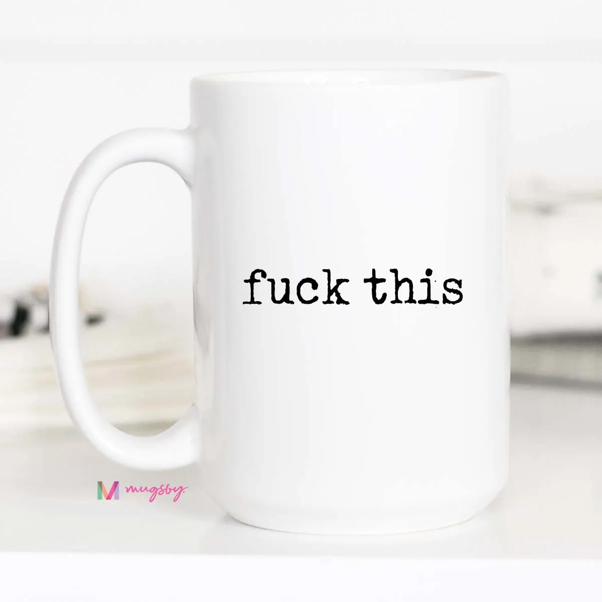 Mugsby F This krus hvid keramik 325 ml sjov