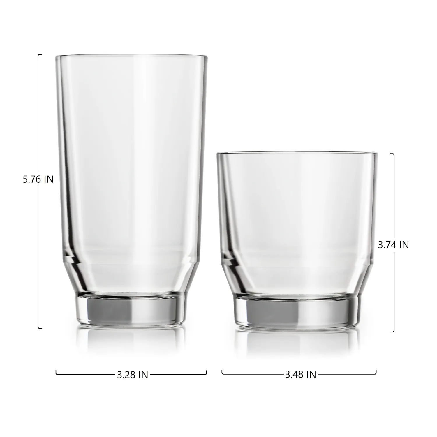 Libbey Merida drikkeglas 8 stk tumbler rocks 473 ml