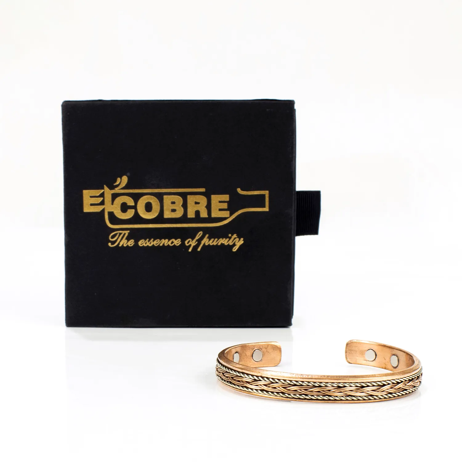 El'Cobre Design 4 kobberarmbånd magnet med gaveæske
