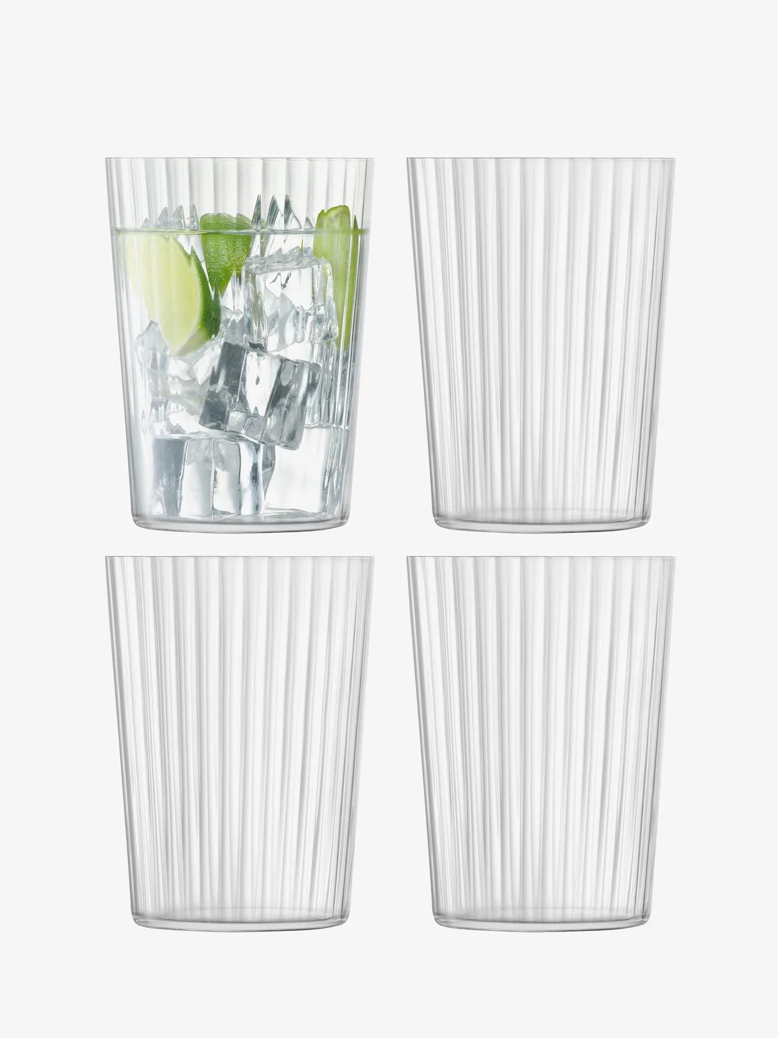 LSA Gio Line drikkeglas 4 stk rillet