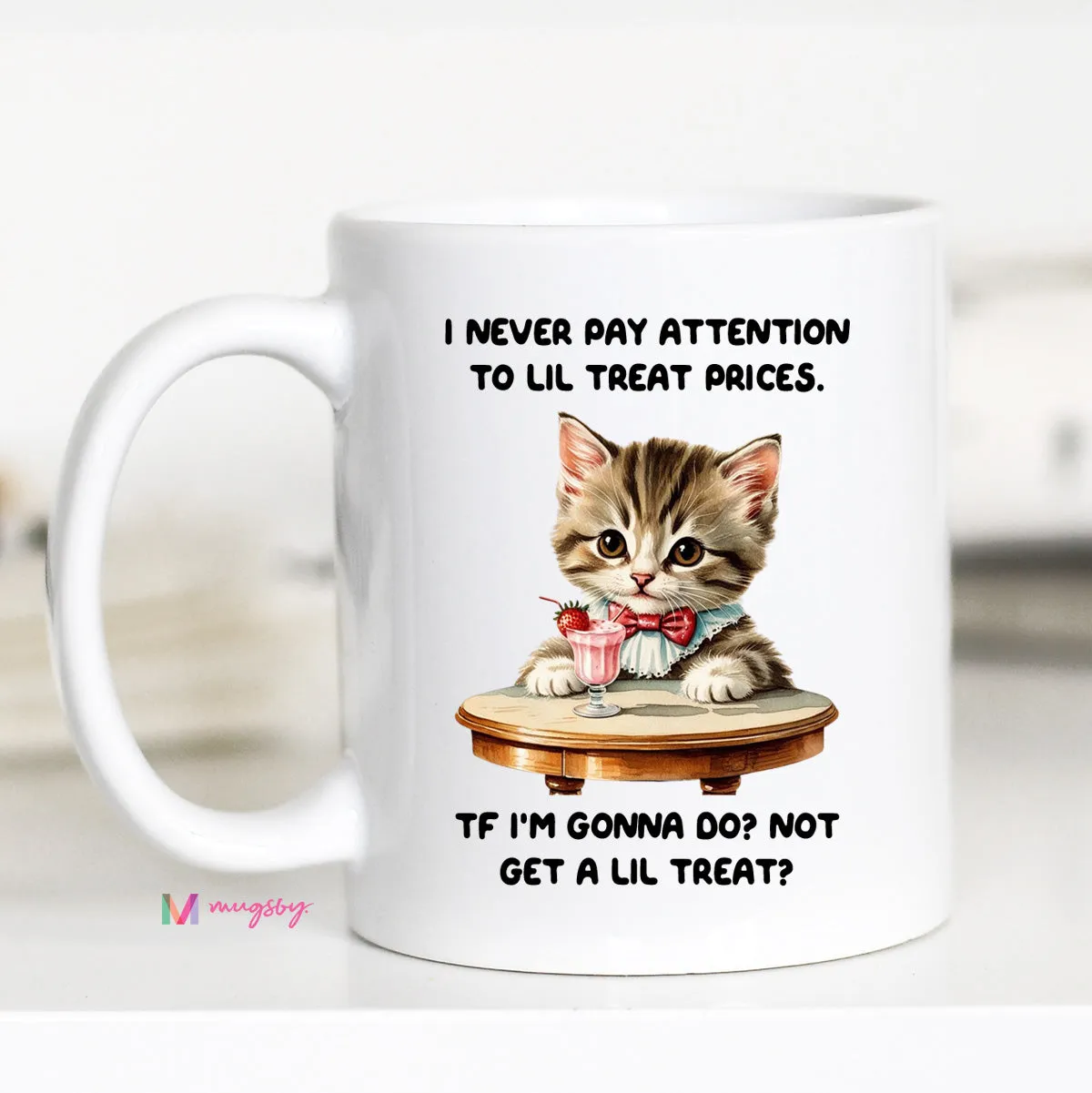 Mugsby Lil Treat Prices krus hvid 325 ml keramik