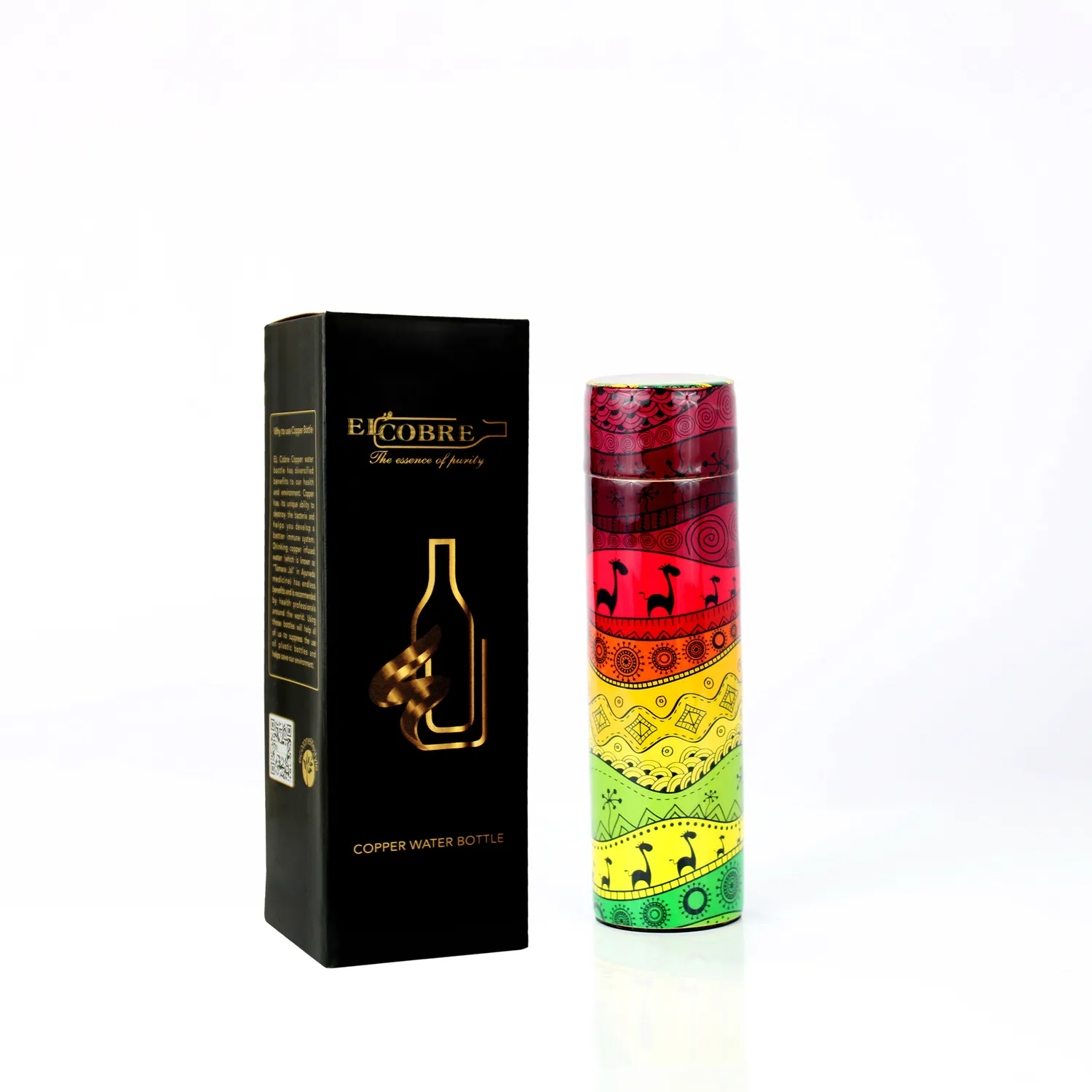 El'Cobre Africa kobberflaske 500 ml print