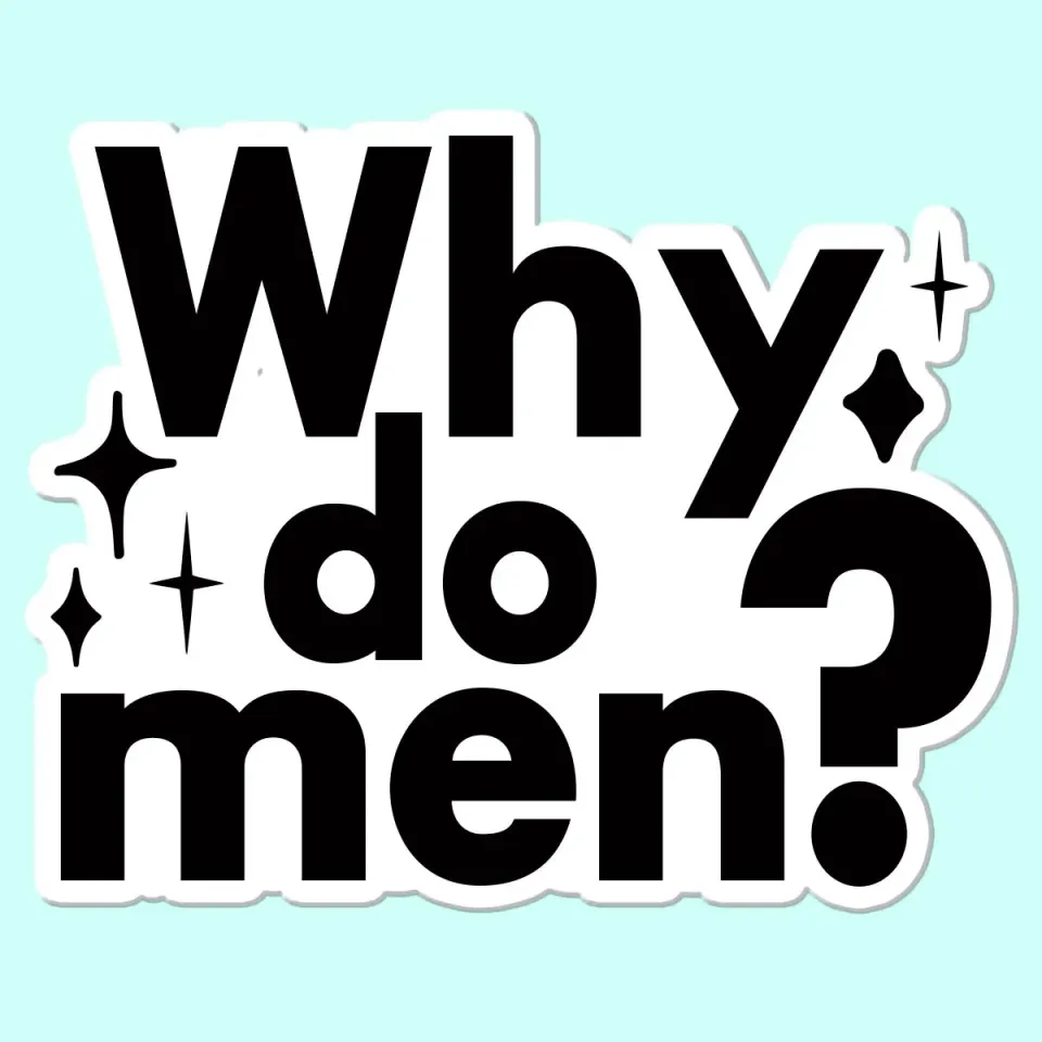 Mugsby Why Do Men kop 325 ml sjov tekst